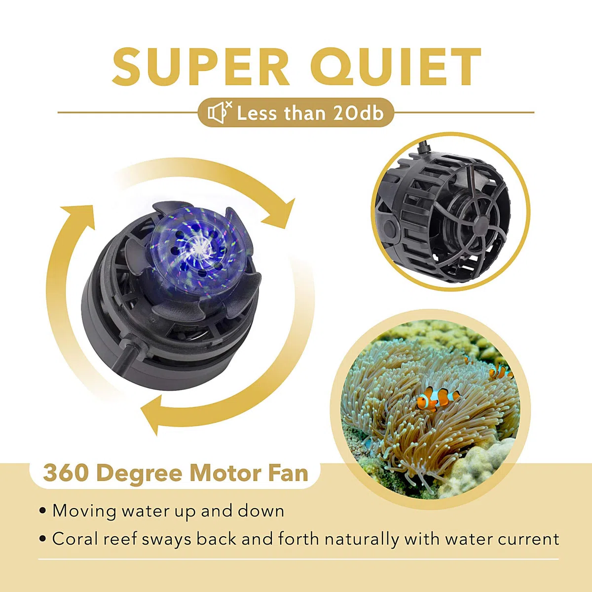 hygger Mini bomba de onda para acuario, bomba magnética CC con regulador LED, bomba de circulación de agua 6000 L/H, bomba de flujo de agua, bomba de flujo de acuario, bomba de flujo, para agua dulce