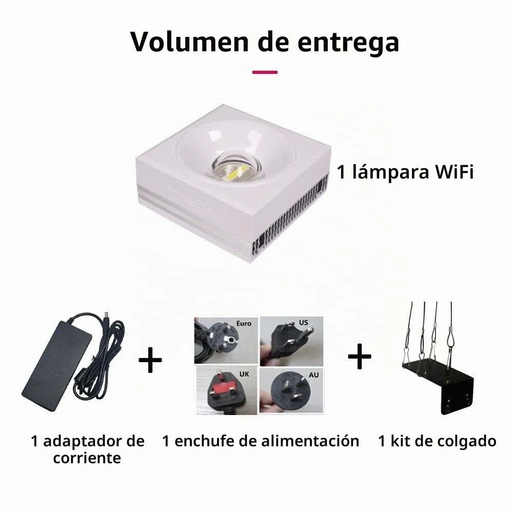 PopBloom RL90 WiFi luz led Acuario Marino, lampara Acuarios Pantalla led Acuario Coral, Luces para acuarios (1 lámpara con kit para colgar)