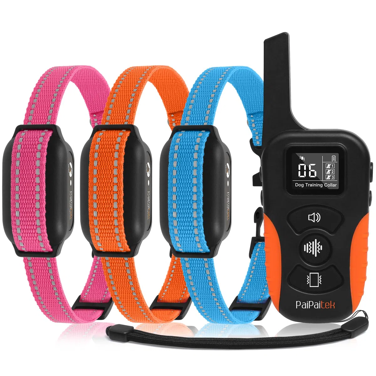 Collar vibratorio Descarga para Entrenamiento de 3 Perros, Collares de Entrenamiento para Perros de 3300 pies con vibración (