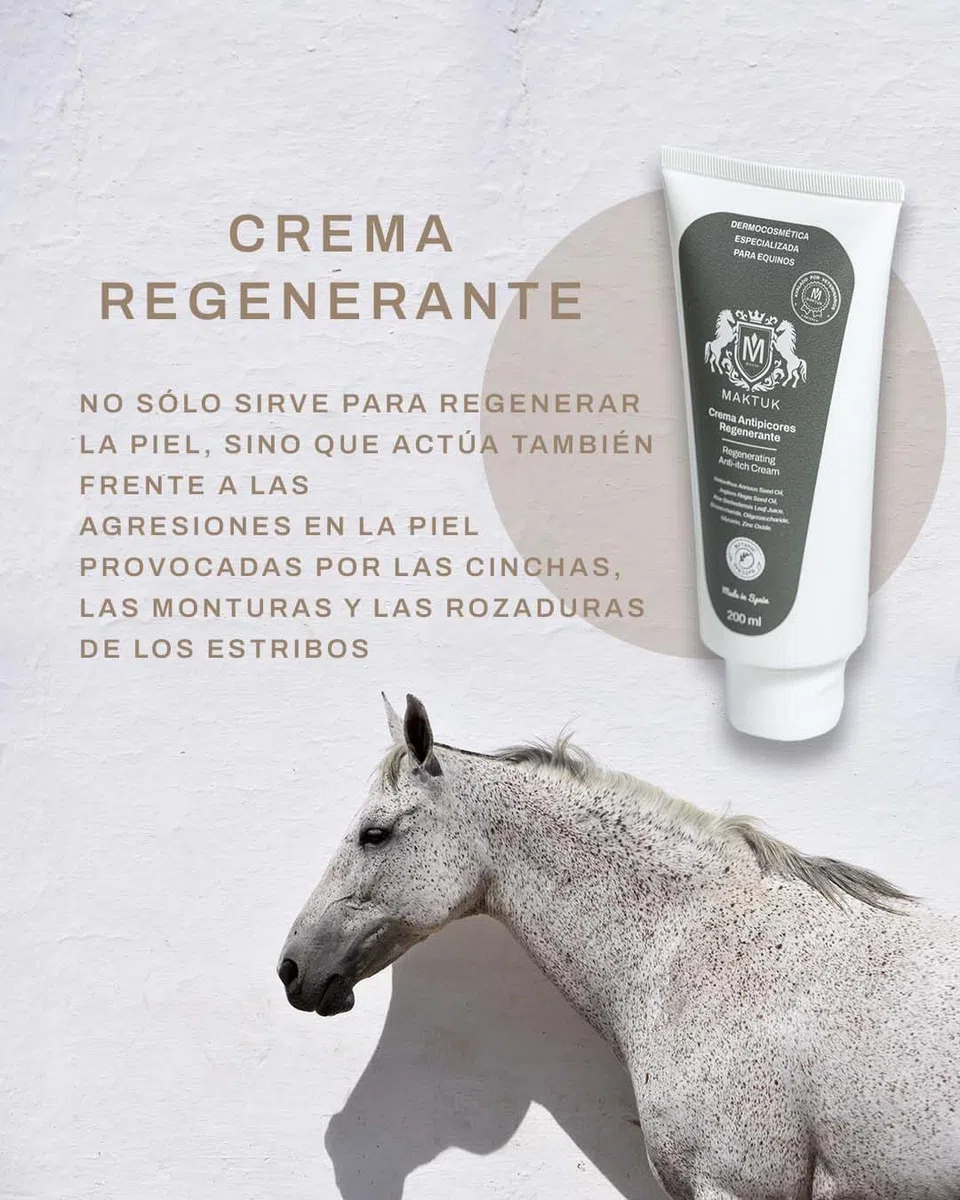 Crema Regenerante Antipicor para Caballos, Perros y Gatos MAKTUK Botanic Horses I 200 ml I. Ayuda a recuperar la Piel de tu Mascota y favorece el Crecimiento del Pelo