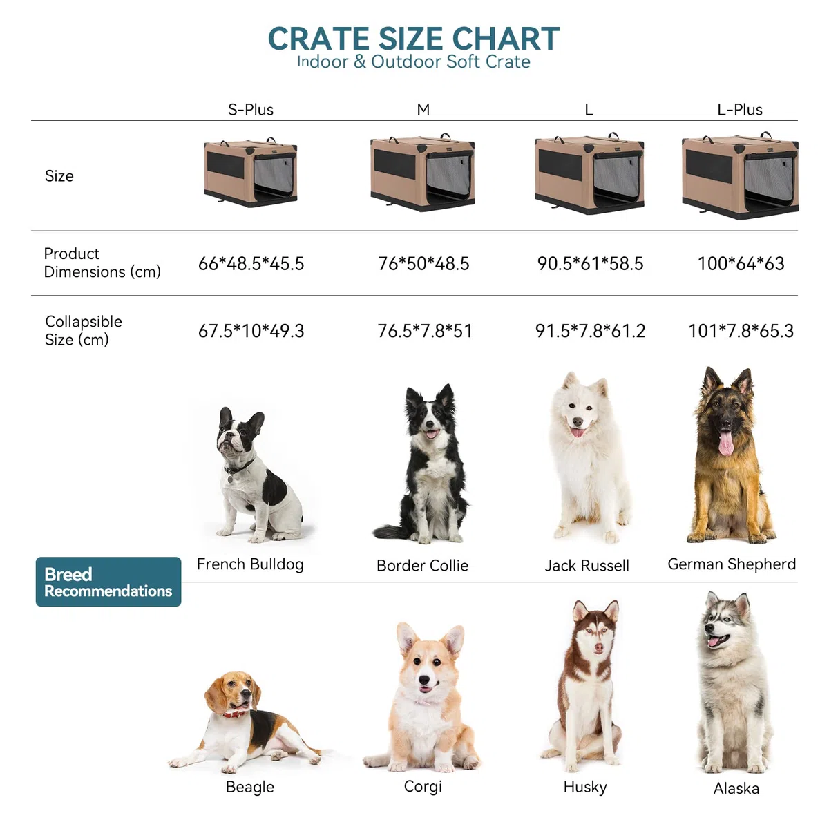 Petsfit Transportín para Perros, Plegable Bolsa transportín para Perros Transportín con Armazón de Acero Tubular Seguro para Perros Grandes medianos Pequeños