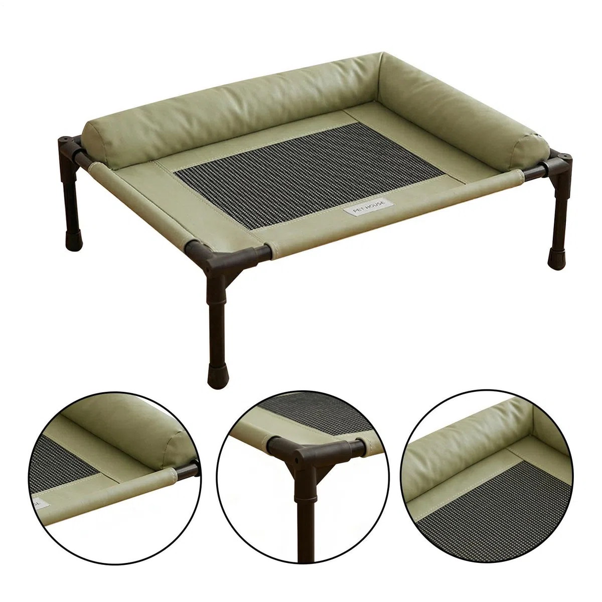 Cama Elevada Para Gatos - Tumbona Para Mascotas Antideslizante, Lavable Y Refrescante | Cama Elevada Para Perros, Hamaca Para Gatos Pequeños Y Medianos, Cachorros, Interior, Exterior, Balcón, Jardín,