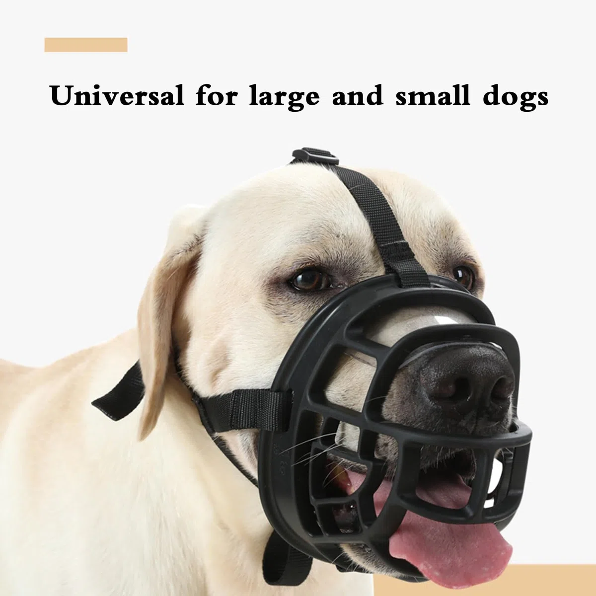 Bozal para Perros, Bozal for Perros Grandes, bozal for pequeños, Transpirable, Ajustable, Acolchado, Permite jadear y Beber, Resistente a la abrasión(No. 1)