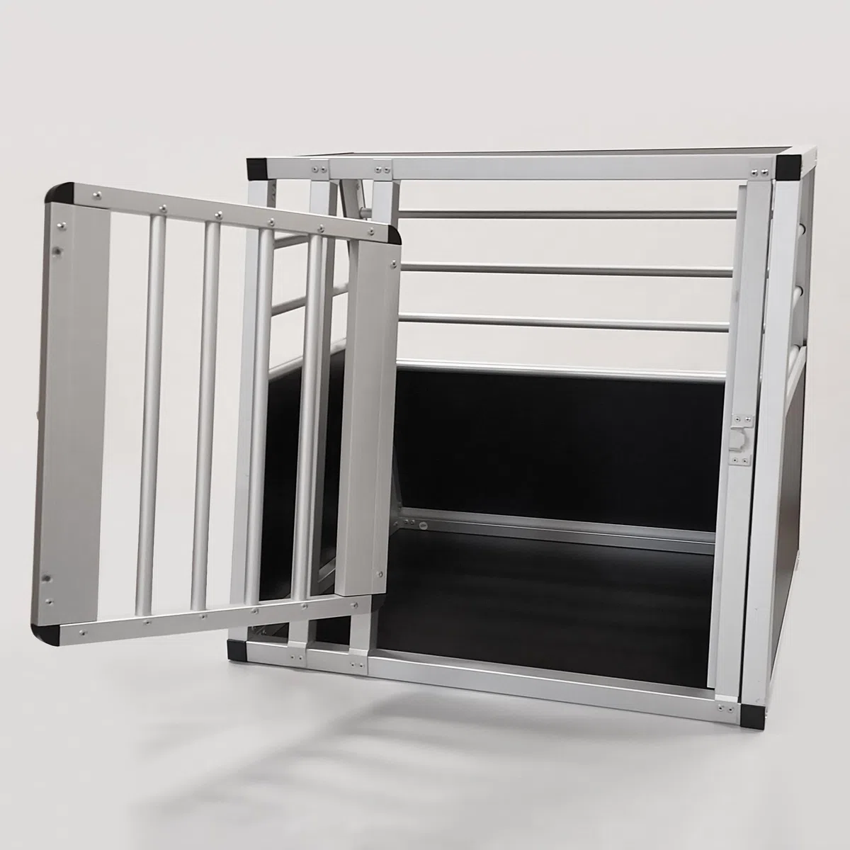 NK Transportín Perro Coche - Jaula para Perro con con Puerta y Cerradura, Ligera y Resistente, Diseño Compacto, Montaje Rápido y Sencillo, Fácil de Limpiar, Espacioso y Cómodo, Tamaño S