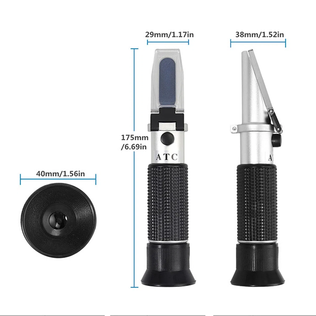 Refractómetro de cloruro de sodio, refractómetro de salinidad 0-100%, probador de agua salada portátil, hidrómetro ATC 0-100 ppt, salinómetro hecho de cobre monitoreo,Salinity Refractometer-1PCS