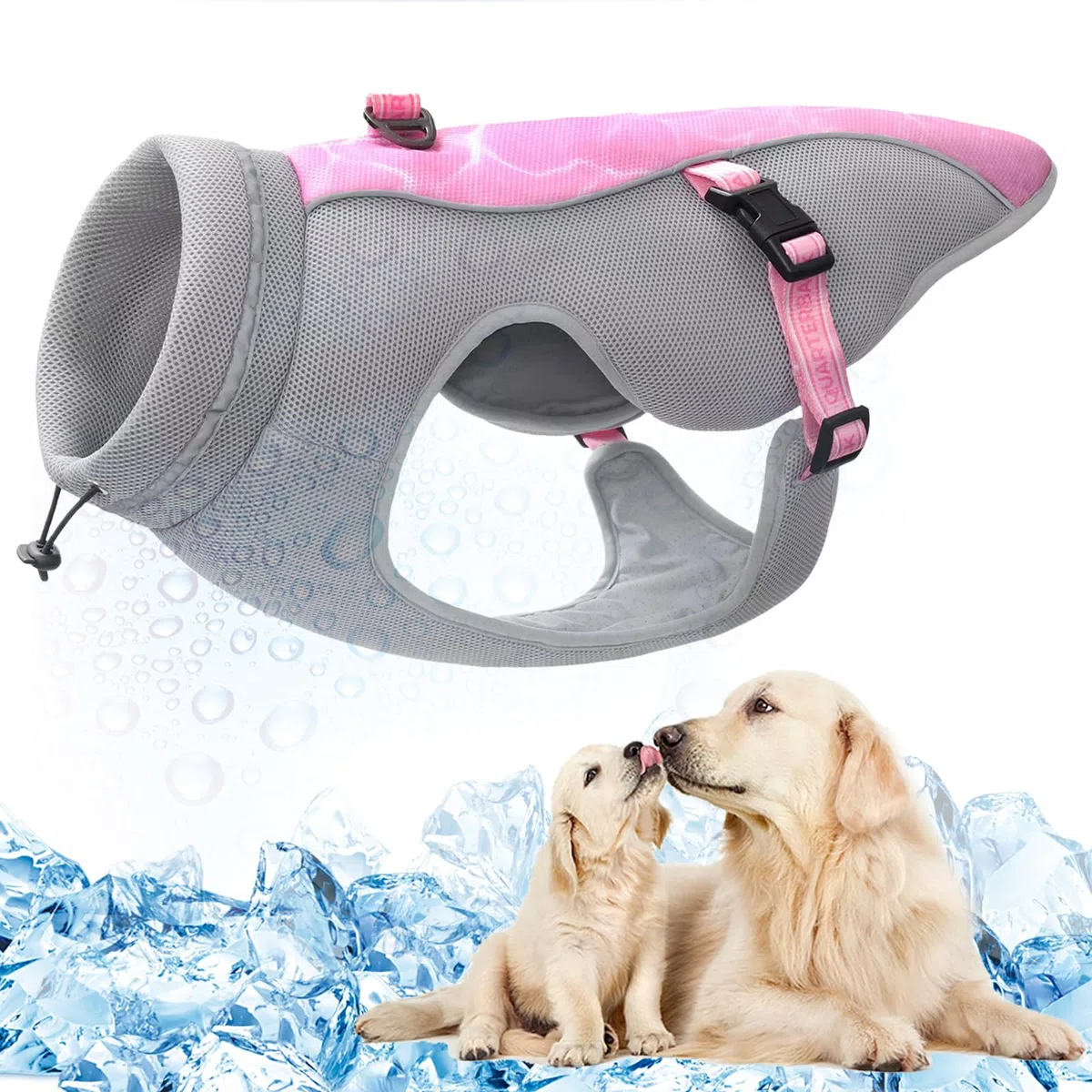 Pequeños Chaleco Refrescante para Perros Arnés Reflectante Para Perros Chaqueta Refrescante, Abrigo Fresco y Cómodo Para Perros, Seguridad a Prueba de Sol y Tecnología de Evaporación de Pantano