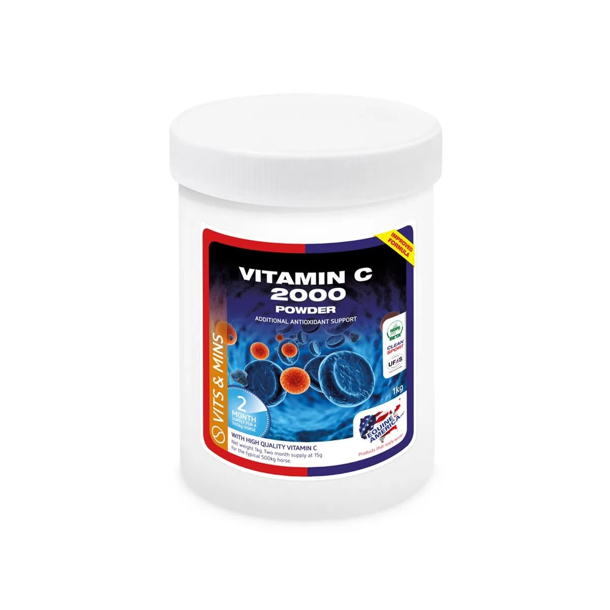 Polvo de Vitamina C de Equine America para Caballos y Ponis