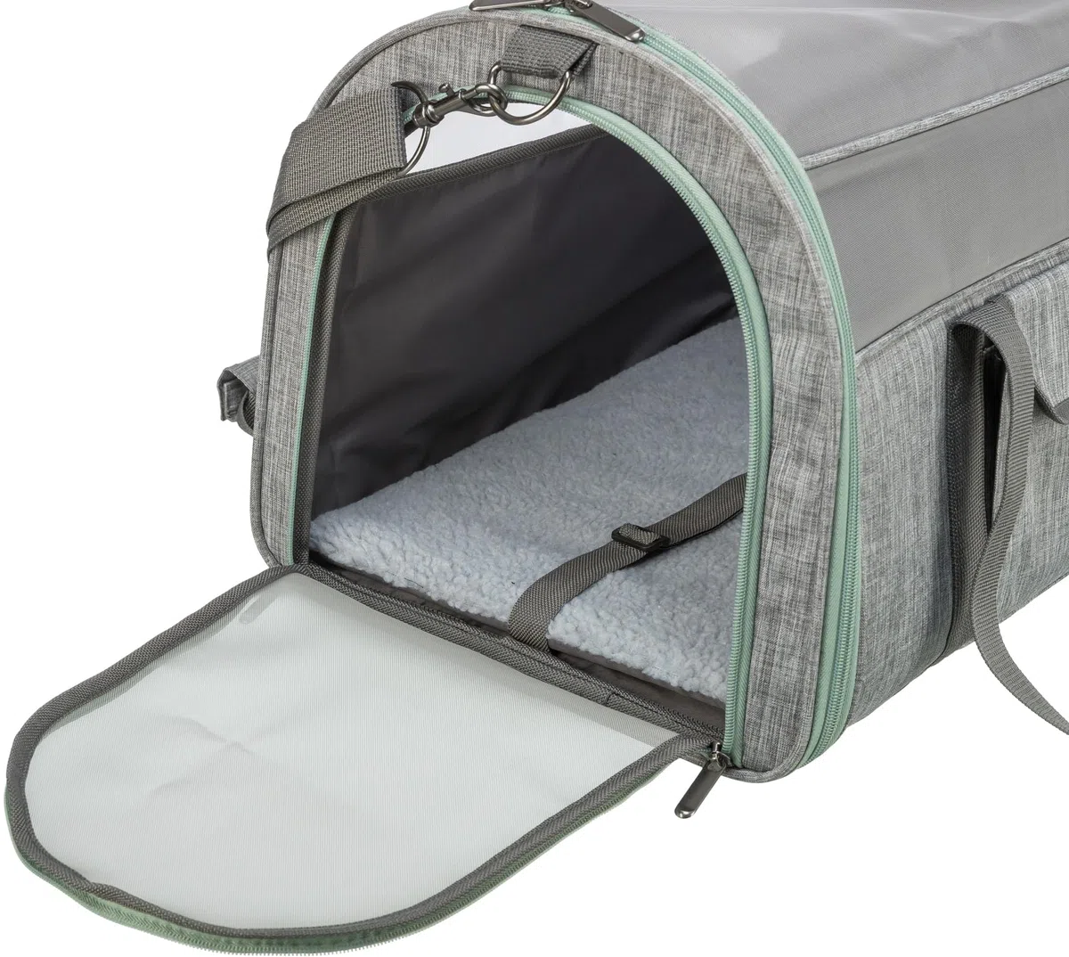 TRIXIE Bolsa Dillon, 33 × 32 × 54 cm, Gris/Menta