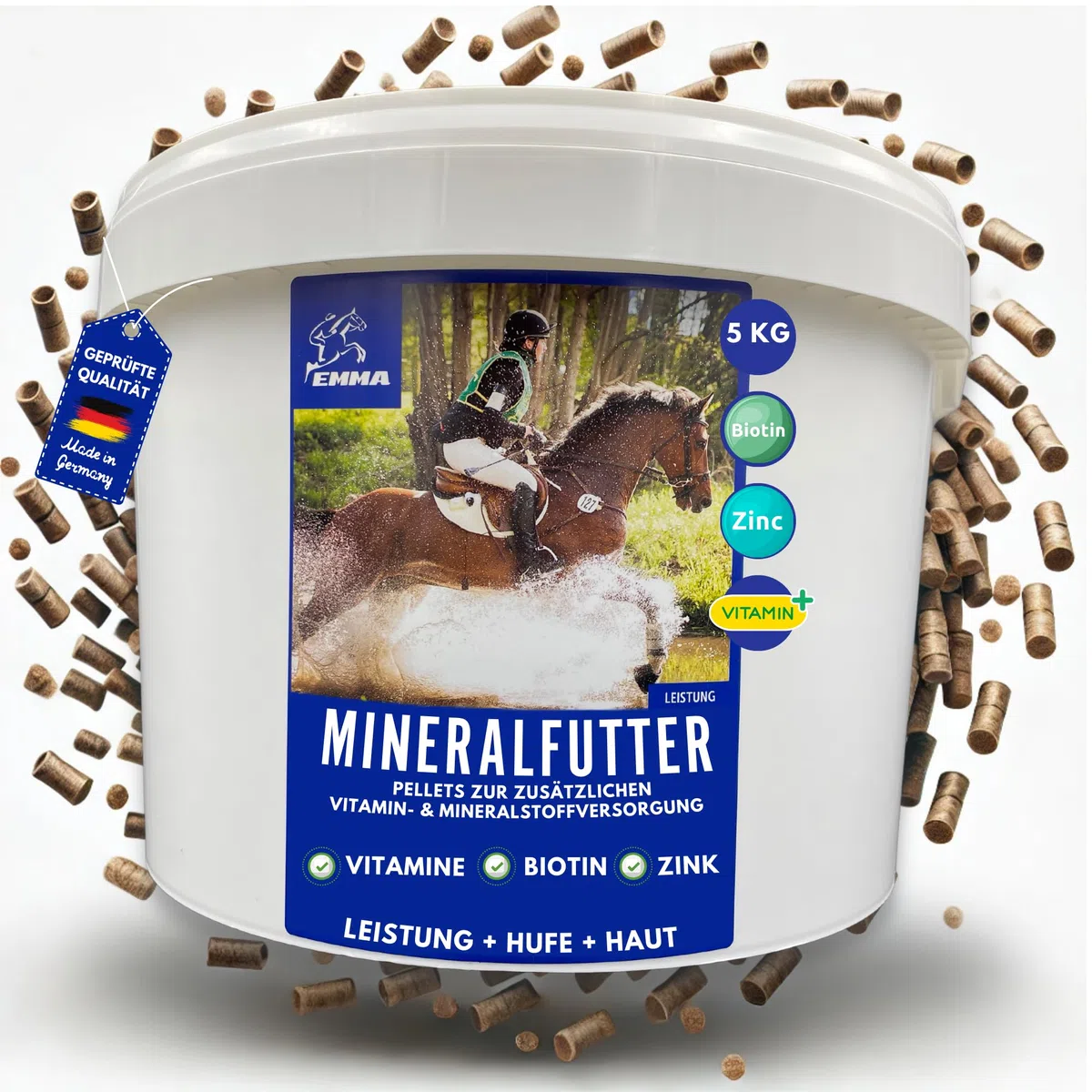 Alimento Mineral para Caballos Complejo de Vitamina b I biotina manganeso Zinc Caballo I Selenio Vitamina D A C B12 I minerales magnesio I Vitamina E I levadura de Cerveza I biotina Zinc Selenio 5Kg