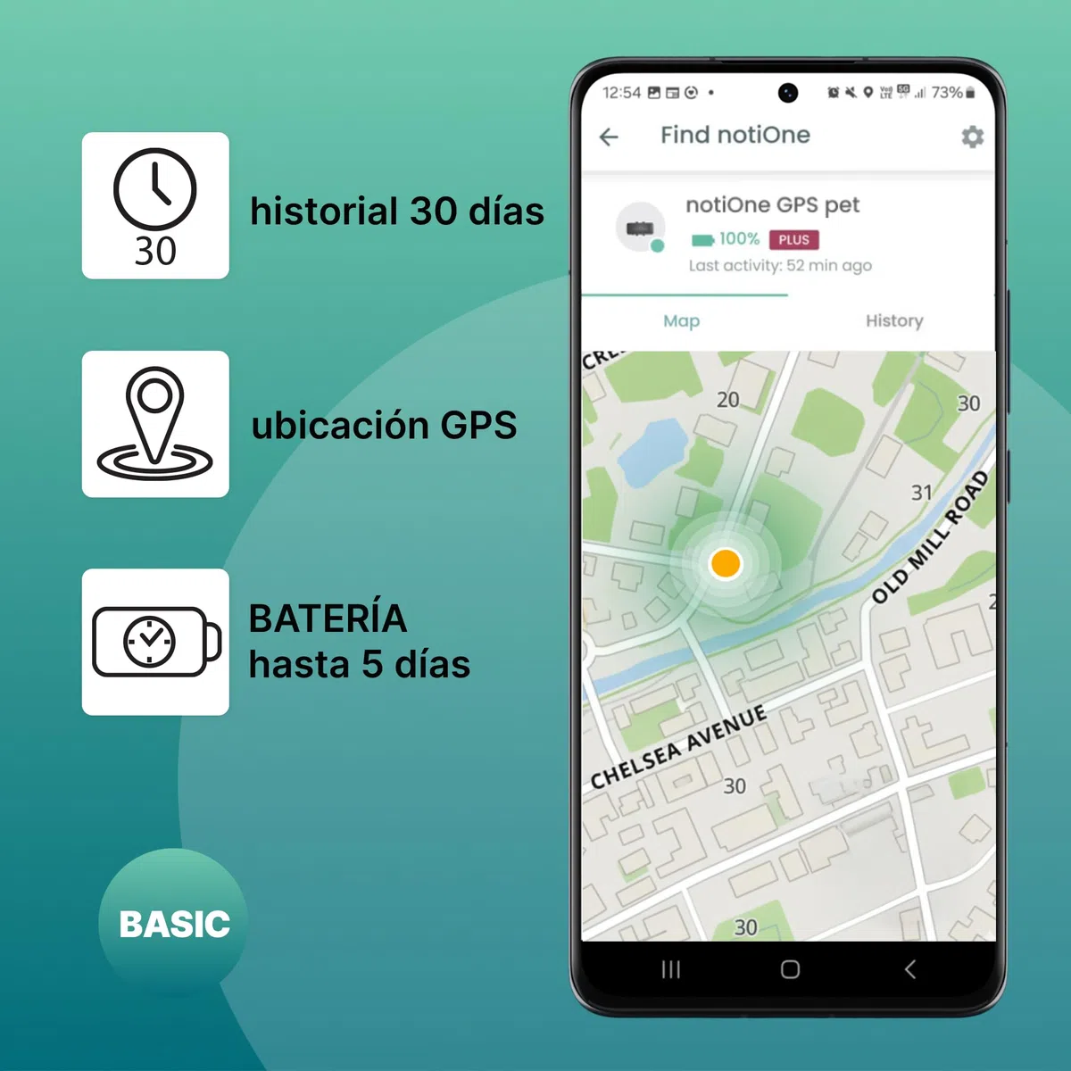 Localizador GPS para Perros Basic sin suscripción | Mini localizador GPS Perros y Gatos- Collar | Funciona en un país Europeo a elección
