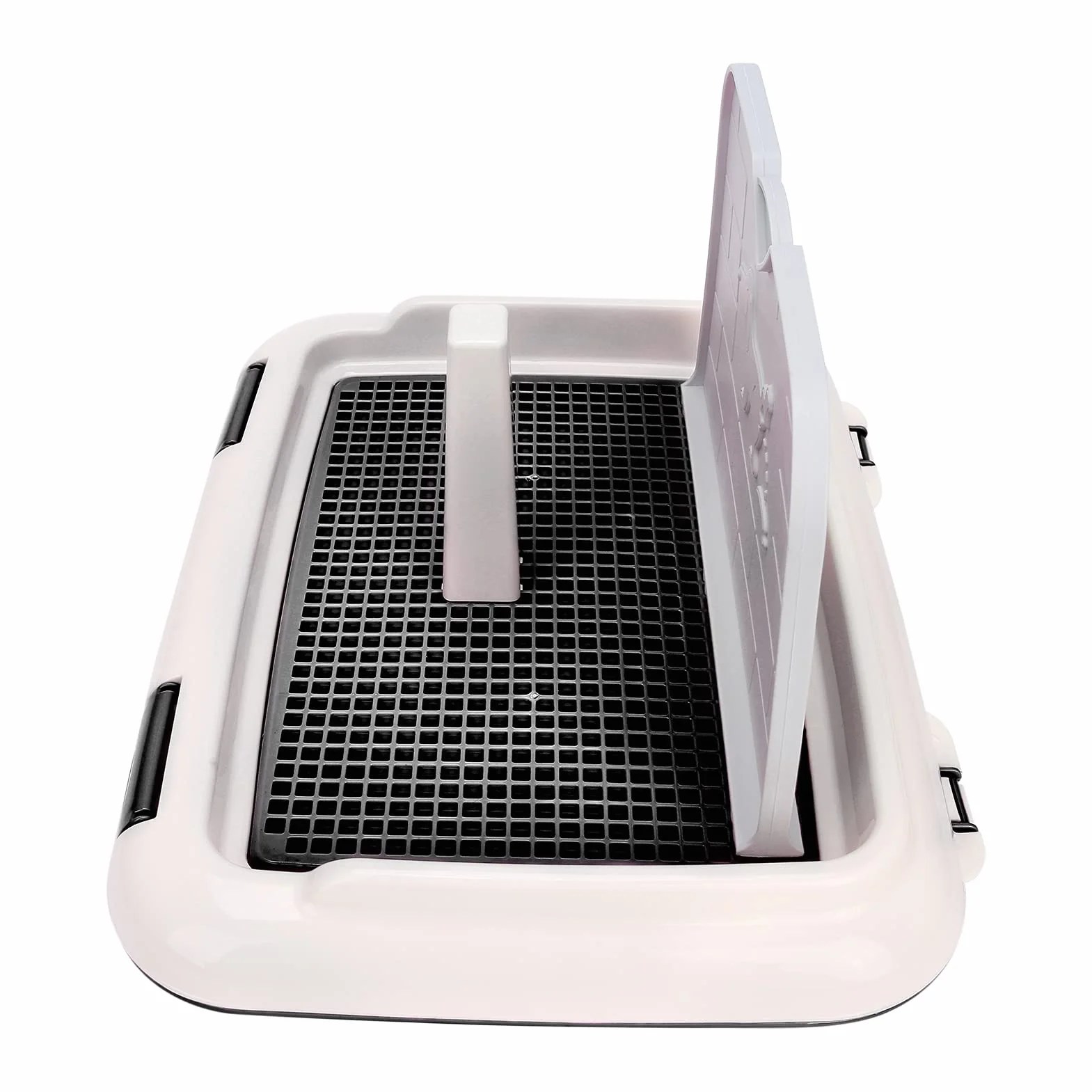 KIMISS Inodoro para Perros en Interiores, Orinal para Gatos Valla Inodoro para Cachorros Hundeklo Hundetoilette Valptoalett Interior Entrenamiento para Cachorros Bandeja para Orinal para (Negro)