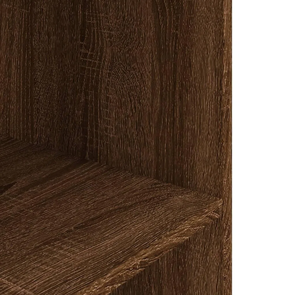 vidaXL Soporte Acuario Madera ingeniería marrón Roble 60,5x36x72,5 cm