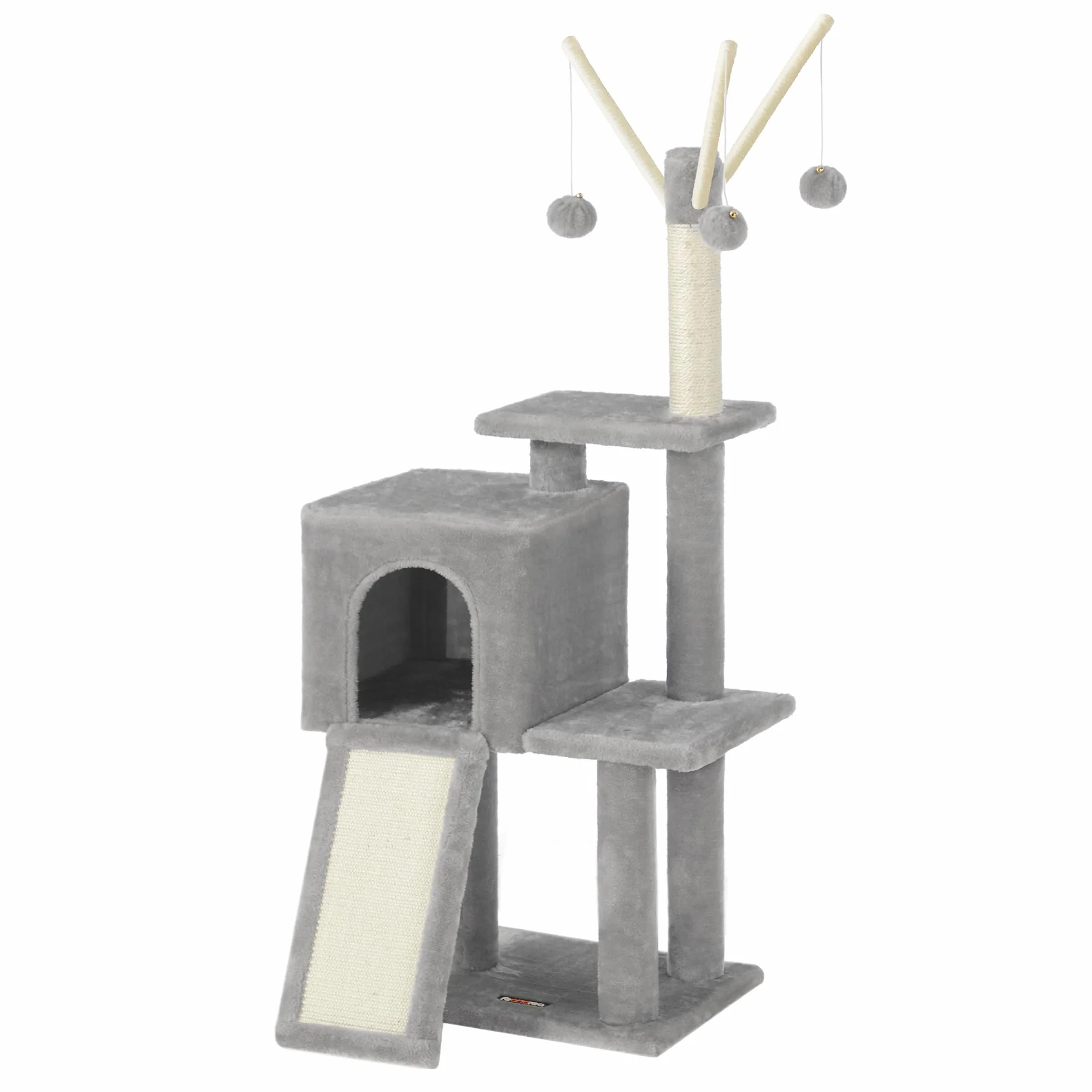 Feandrea Árbol de Gatos, Torre de Juegos, Gatito, Gris Claro PCT143W01