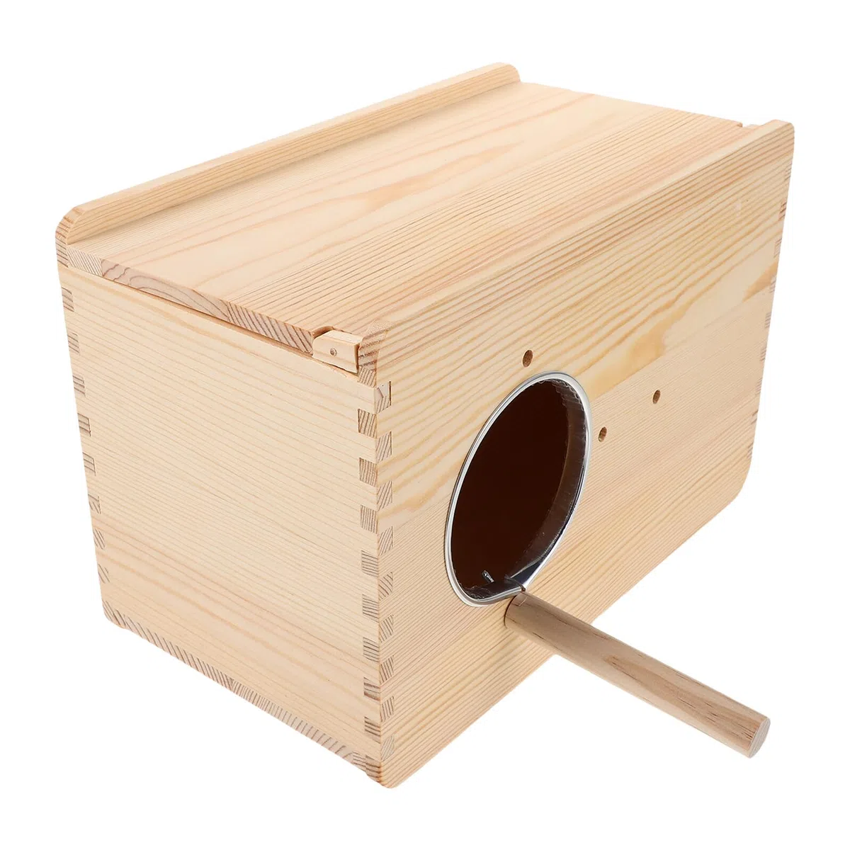 SHOWERORO Caja Nido para Loros de Madera Maciza con Aislamiento Térmico Diseño Colgante Seguro y Espacioso para Periquitos Ninfas y Aves Pequeñas