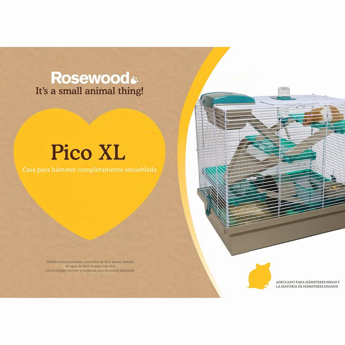 Rosewood Pico Jaula para hámster, Extragrande, Verde Azulado translúcido