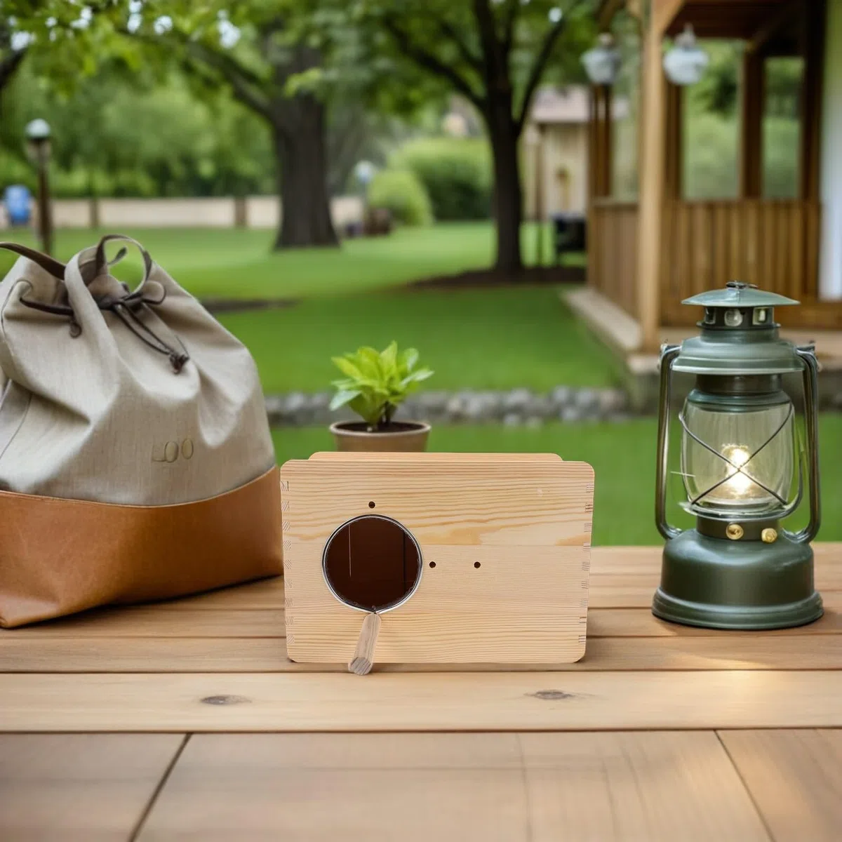 SHOWERORO Caja Nido para Loros de Madera Maciza con Aislamiento Térmico Diseño Colgante Seguro y Espacioso para Periquitos Ninfas y Aves Pequeñas