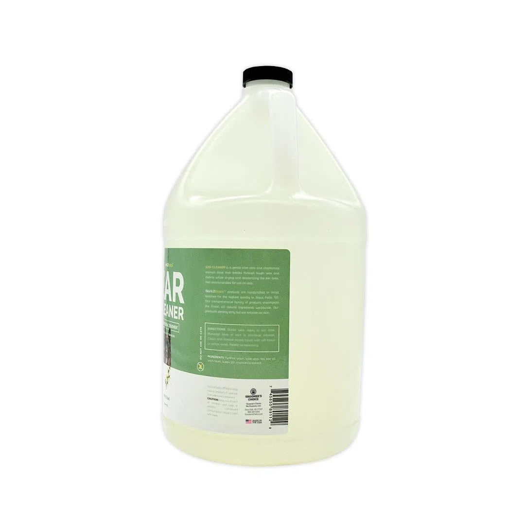 Bark2Basics Limpiador De Orejas para Perros, 1 Galón: Todo Natural, Hamamelis, Aloe Vera Suave Y Base De Extracto De Manzanilla, Rompe La Cera Y Los Desechos Resistentes