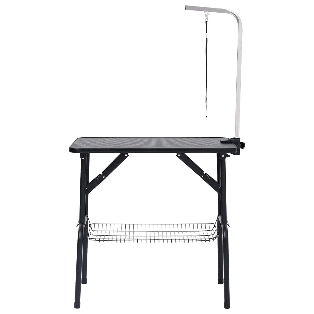 Genérico Mesa de Aseo Ajustable para Perros con 1 Lazo y Cesta,Producto para Mascotas y Animales,Productos para Mascotas,Productos de higiene para Mascotas,Negro,12.05 kg,171067