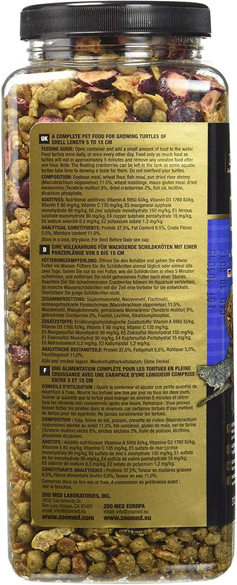 Zoo Med Gourmet - Alimento acuático para tortugas, 325 ml, paquete de 2