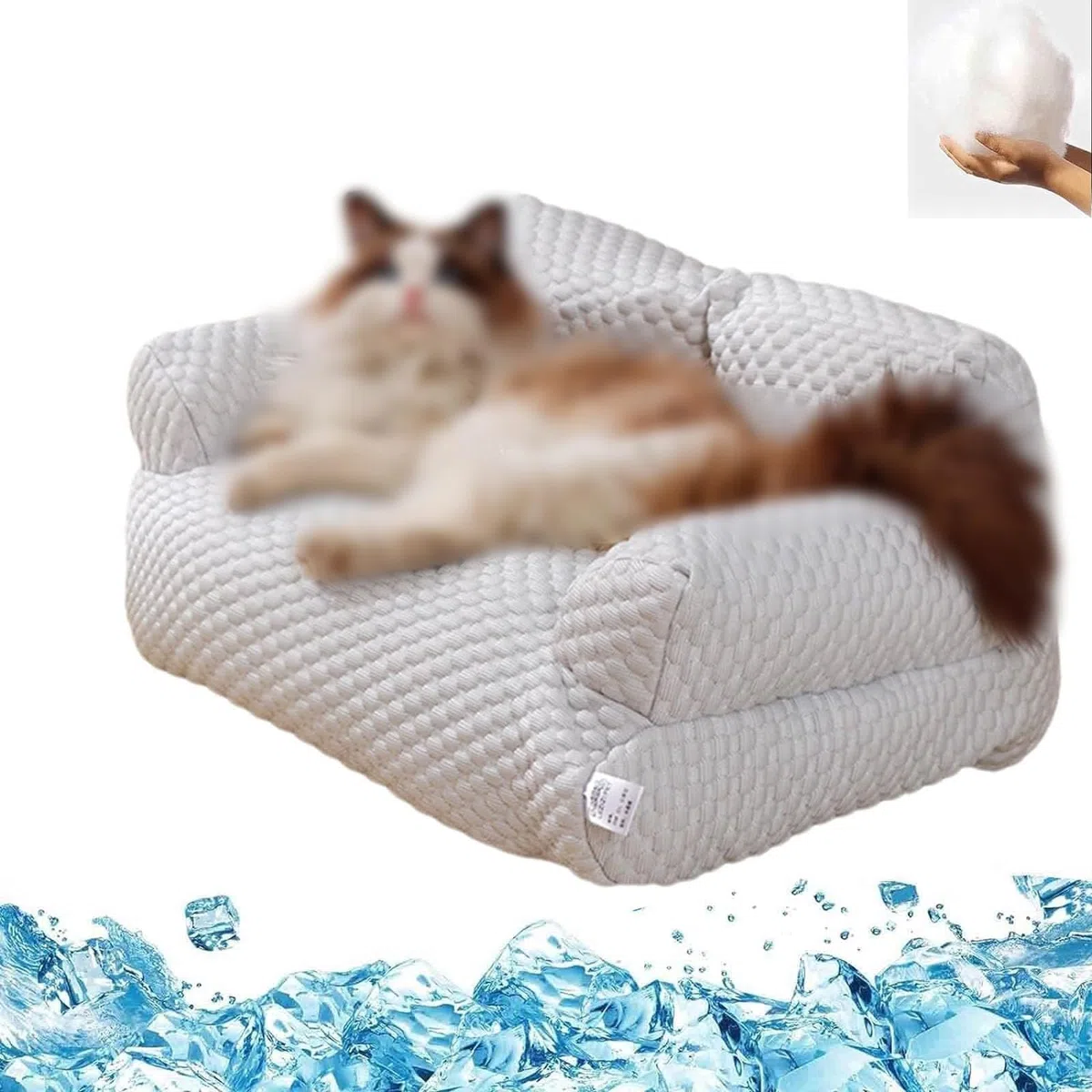 Ice Silk - Cama refrescante para mascotas, transpirable, lavable, para perro, cama refrescante para mascotas, para dormir de gato y perro (XXL, morado)