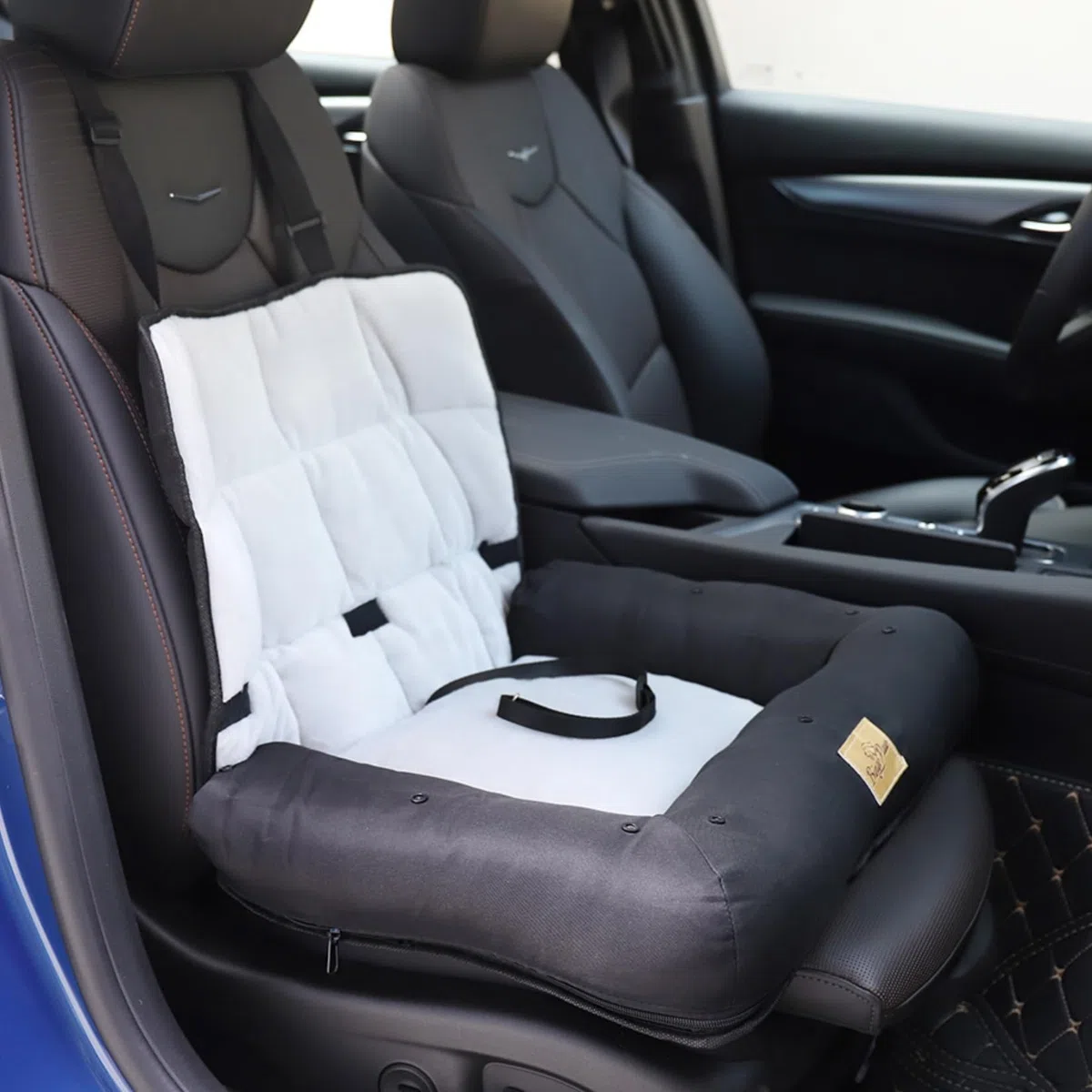BingoPaw Cama Perro Coche Asiento:Transportin Protector Silla Cubre Asiento Coche Impermeable Antideslizante para Mascotas Perro Pequeño Mediano Gato Tipo Cuna Acolchada con Funda Lavable M