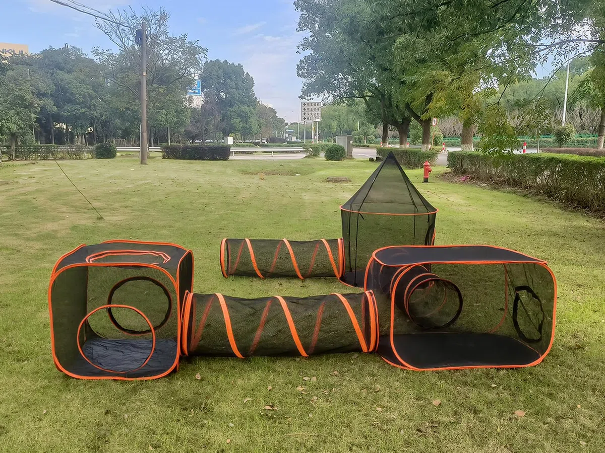 Túnel 6 en 1 para Gatos para Conejos Exteriores y Animales pequeños con Bolsa de Transporte