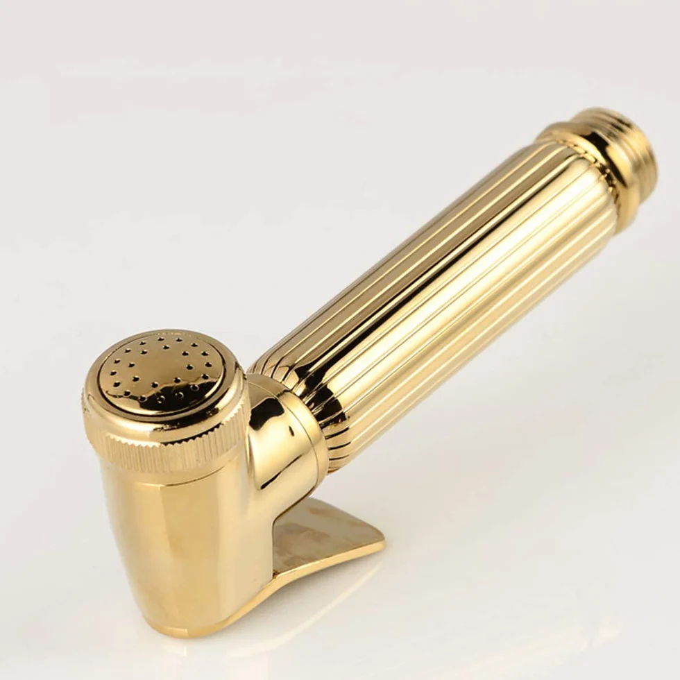 Juego De Grifo Pulverizador Bidé con Agua Fría Inodoro Mano Latón Accesorio Presión Montaje En Pared Una Manija for Higiene Personal,Antiguo(Motor with Bracket)