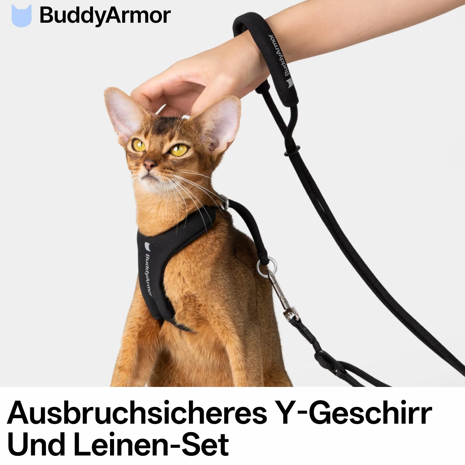 Arnés para gatos a prueba de fugas en forma de Y con correa, arnés ajustable anti-asfixia acolchado de tela suave para gatos y correas de paseo para gatos hasta 12kg (Verde oliva, L)