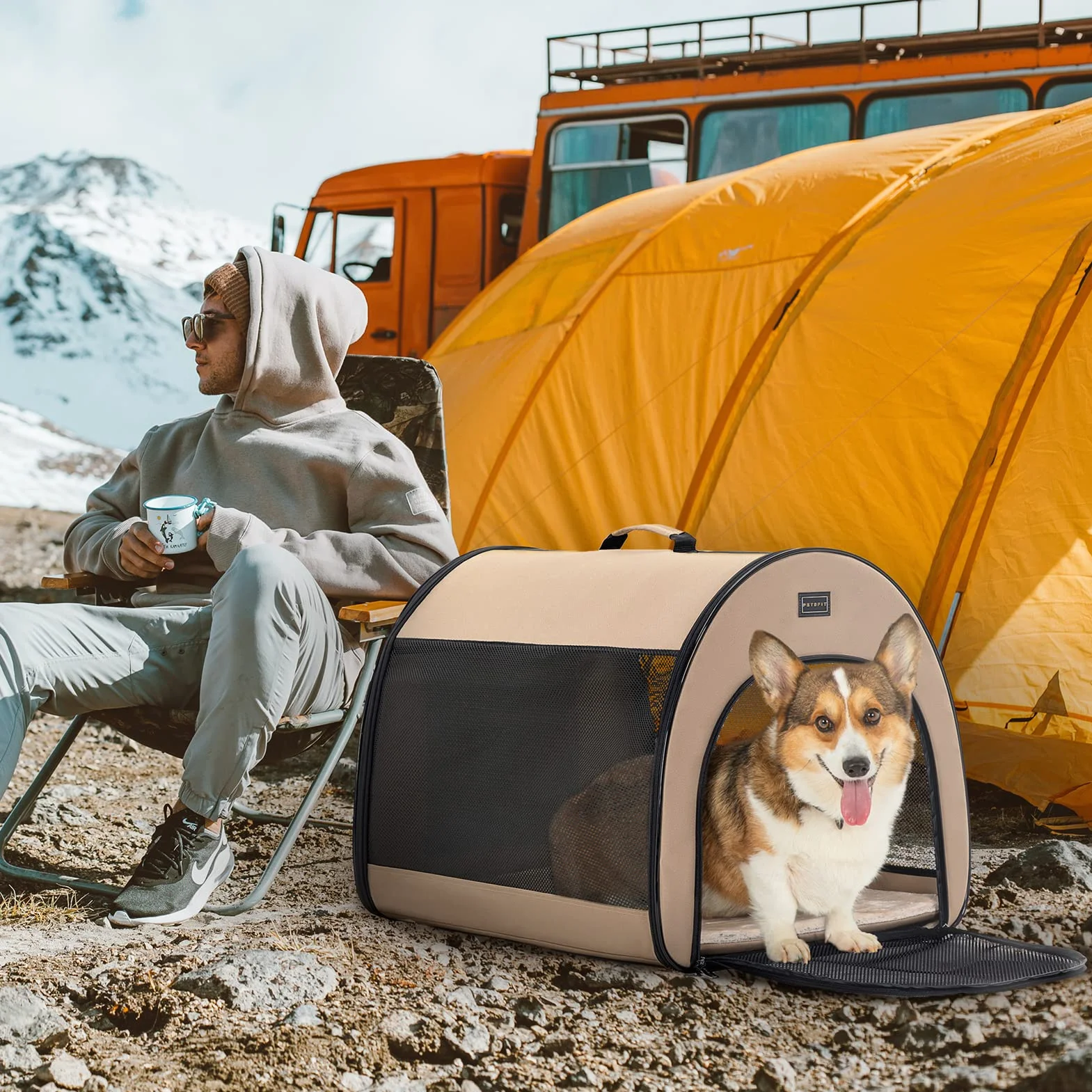 Petsfit Transportín Perros Bolsa transportín para Perros trasportines Perro pequeño Mediano