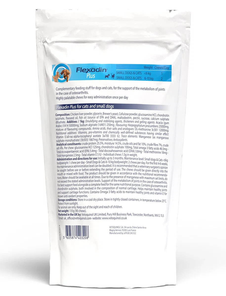 Vetoquinol 434558 Flexadin Plus Min - 90 Comprimidos