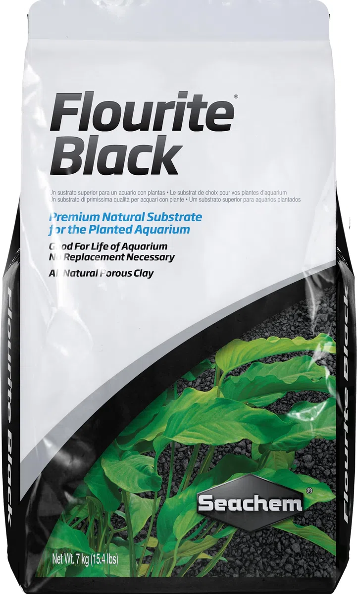 Seachem Flourite - Grava de Arcilla Negra - Sustrato de Acuario plantado Natural poroso Estable, 15.4 Libras