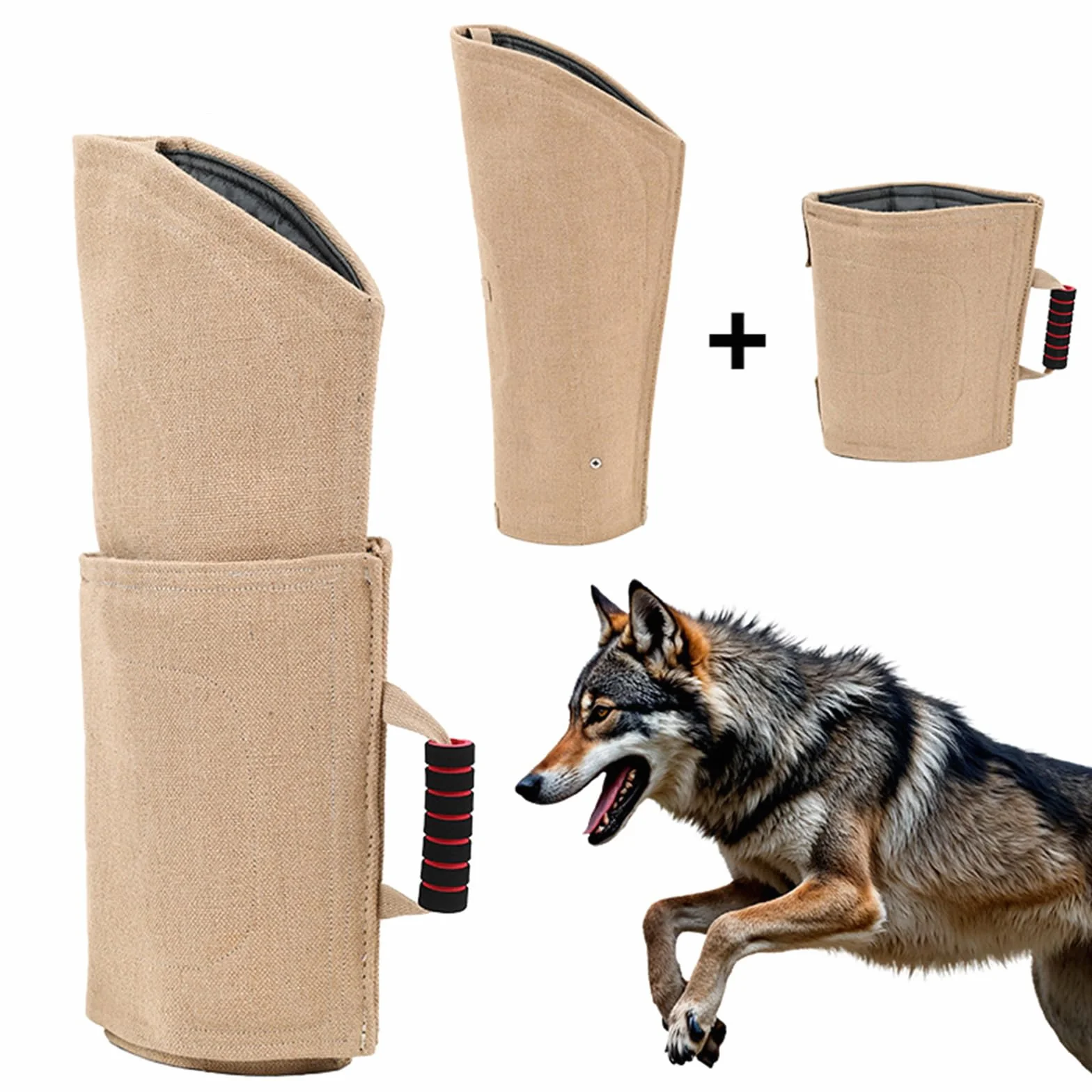 Funda de entrenamiento para mordeduras de perros pequeños a grandes, protectores de brazo acolchados, para policías, hogares, entrenadores de perros