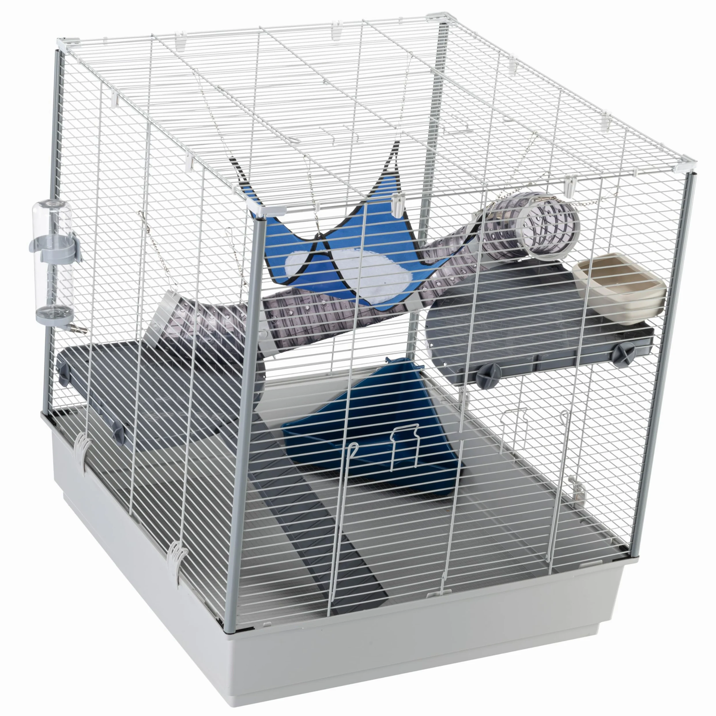 Ferplast 57062414 Jaula de Grandes Dimensiones para Hurones furet XL, Accesorios incluidos, 80 x 75 x 86,5 cm Gris