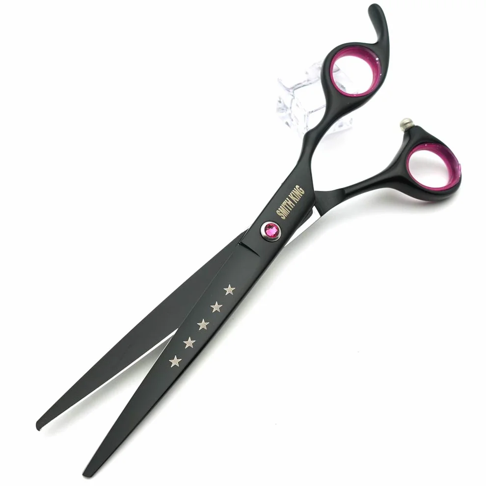 SMITH King - Juego de Tijeras para el Cuidado del Perro de 7,0 Pulgadas - Rectas, Adelgazamiento y Curvas, Chunker y Peine - 5 Unidades