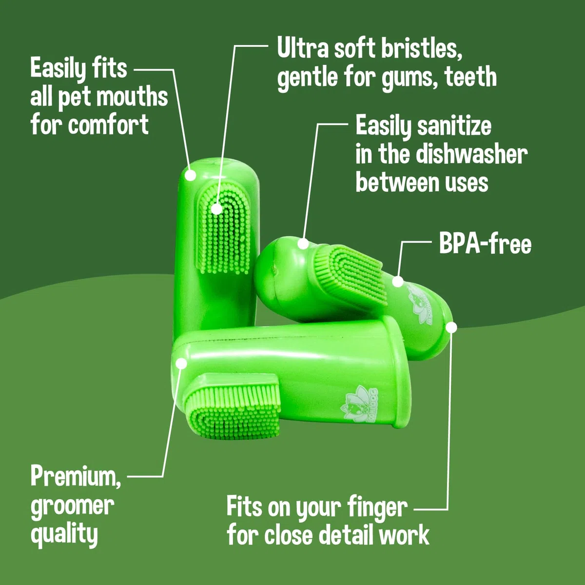Cepillos de dientes desechables suaves para perros | Cepillo de dientes suave de alta calidad con cerdas de silicona para cuidado dental y oral de mascotas y encías