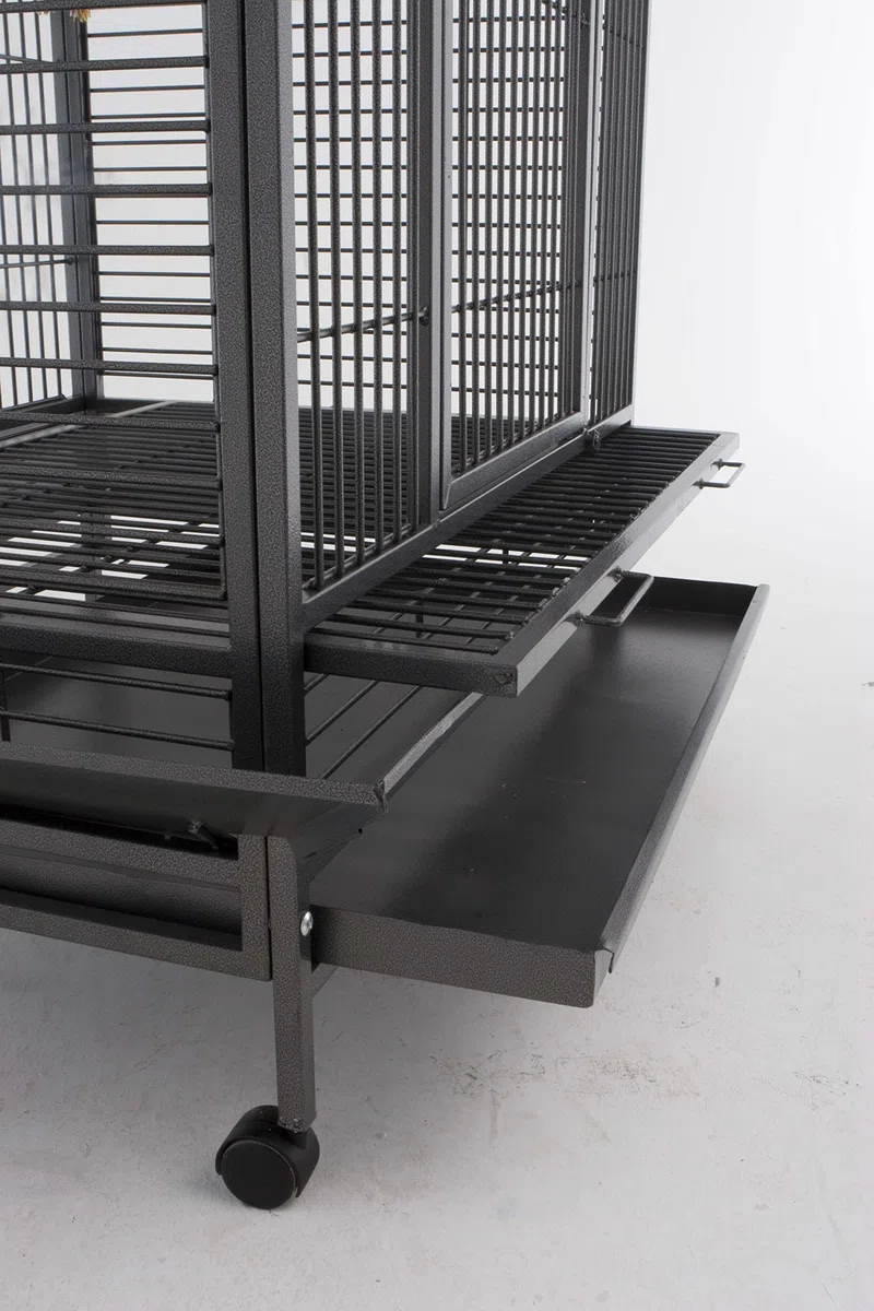 Jaula Loros Completa, Jaula Pajaros Ideal para Yacos, Amazonas y Otros Loros de Tamaño Medio, 66 x 56 x 175 cm, Peso 34 kg