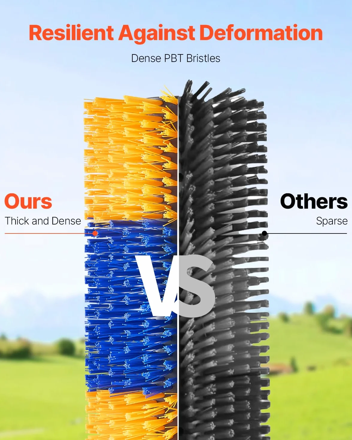 VEVOR 4 Piezas Cepillos Rascador Grande para Ganado de 51 x 19 x 10 cm con 8 Tornillos, Rascado Cepillo para Aliviar la Picazón de la Espalda y Mantener la Limpieza para Caballos, Cerdos, Vacas
