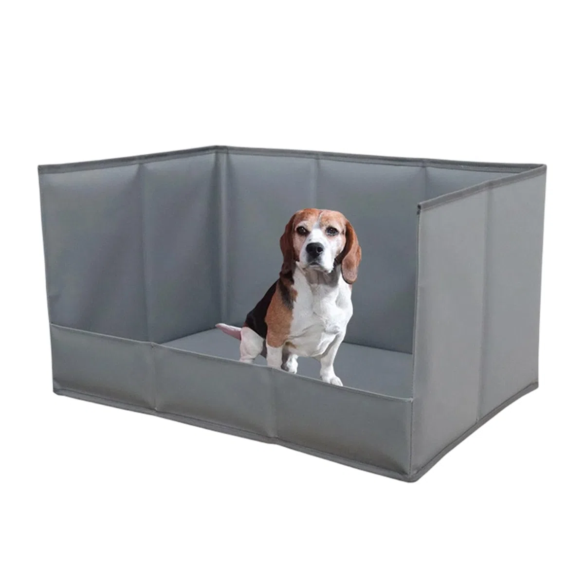 Portable Dog Litter, High Wall Pee Tray, 57x38.6cm Training Box with Waterproof Feature, PVC Holder, Pet Toilet with Foldable Design, Puppy Potty for Home Apartment Balcony