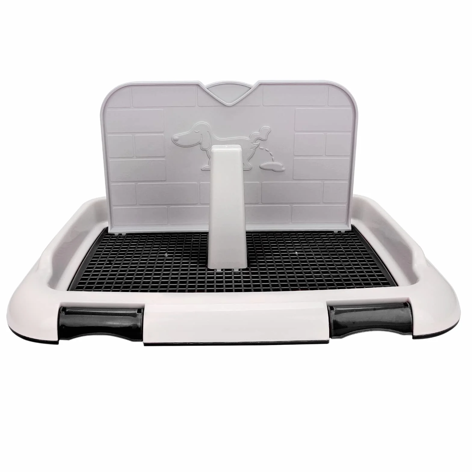 KIMISS Inodoro para Perros en Interiores, Orinal para Gatos Valla Inodoro para Cachorros Hundeklo Hundetoilette Valptoalett Interior Entrenamiento para Cachorros Bandeja para Orinal para (Negro)