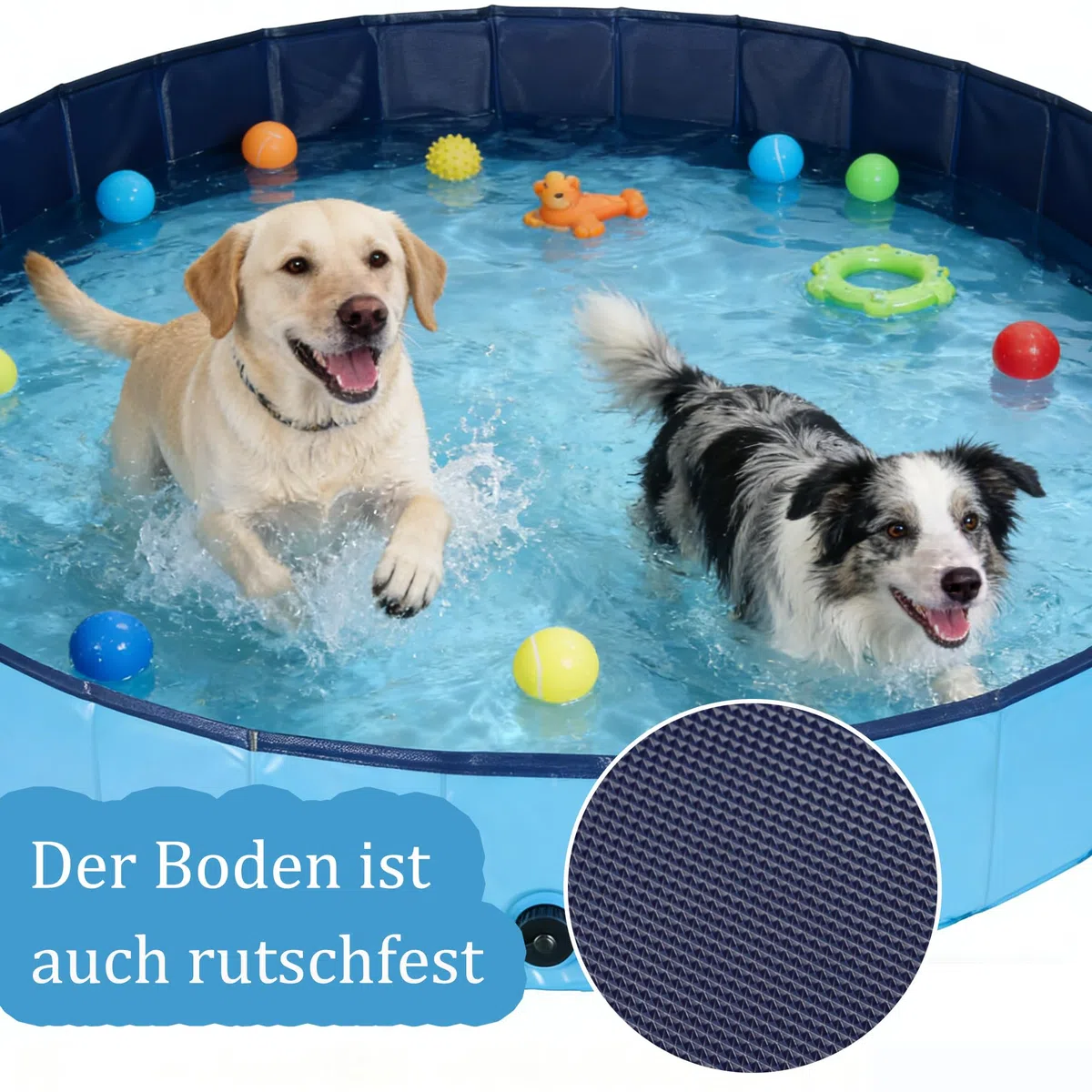 Piscina plegable para perros, utilizable como piscina para chapotear, bañera para perros, piscina o piscina de bolas para perros pequeños y grandes, 160x30cm