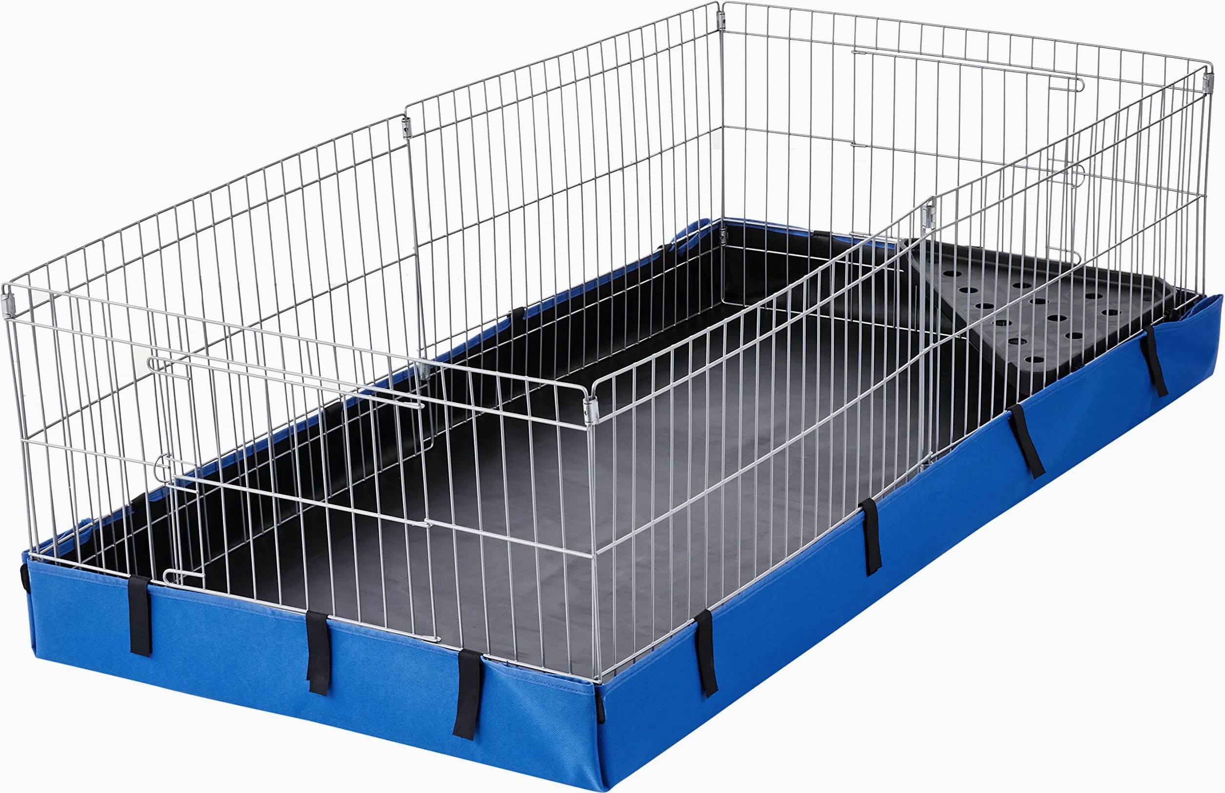 Amazon Basics Jaula para mascotas Cobaya con fondo de lona, A Prueba De Fugas, azul, 118 x 35 x 60 cm (L x An x Al)