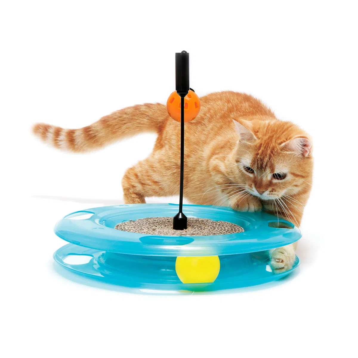 Kitty Ciudad SWAT Pista Gato Juguete, Juguetes 3 en 1 Cat Juguete para Gato y Kitty