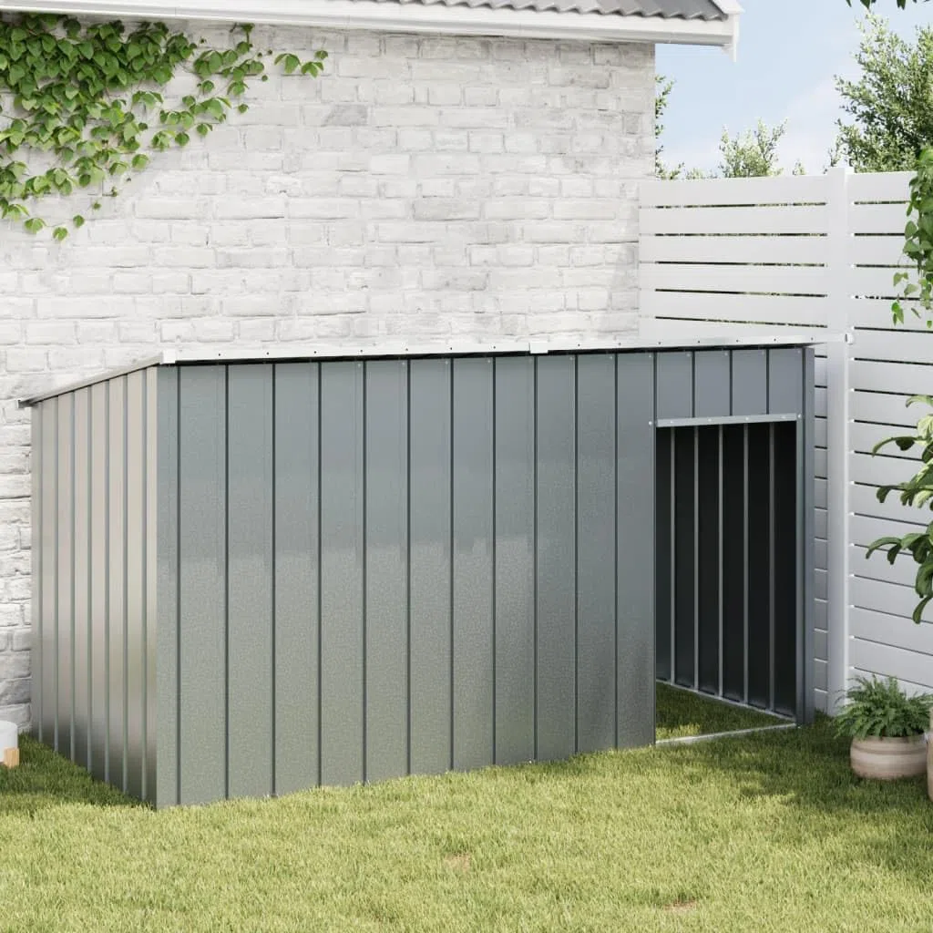 Festnight Perrera para Exterior Grande con Tejado Casa para Animales, Jaula para Jardín Patio Jaula Casetas de Perros Gallinero para Exterior Acero Galvanizado 196 x 91 x 110 cm
