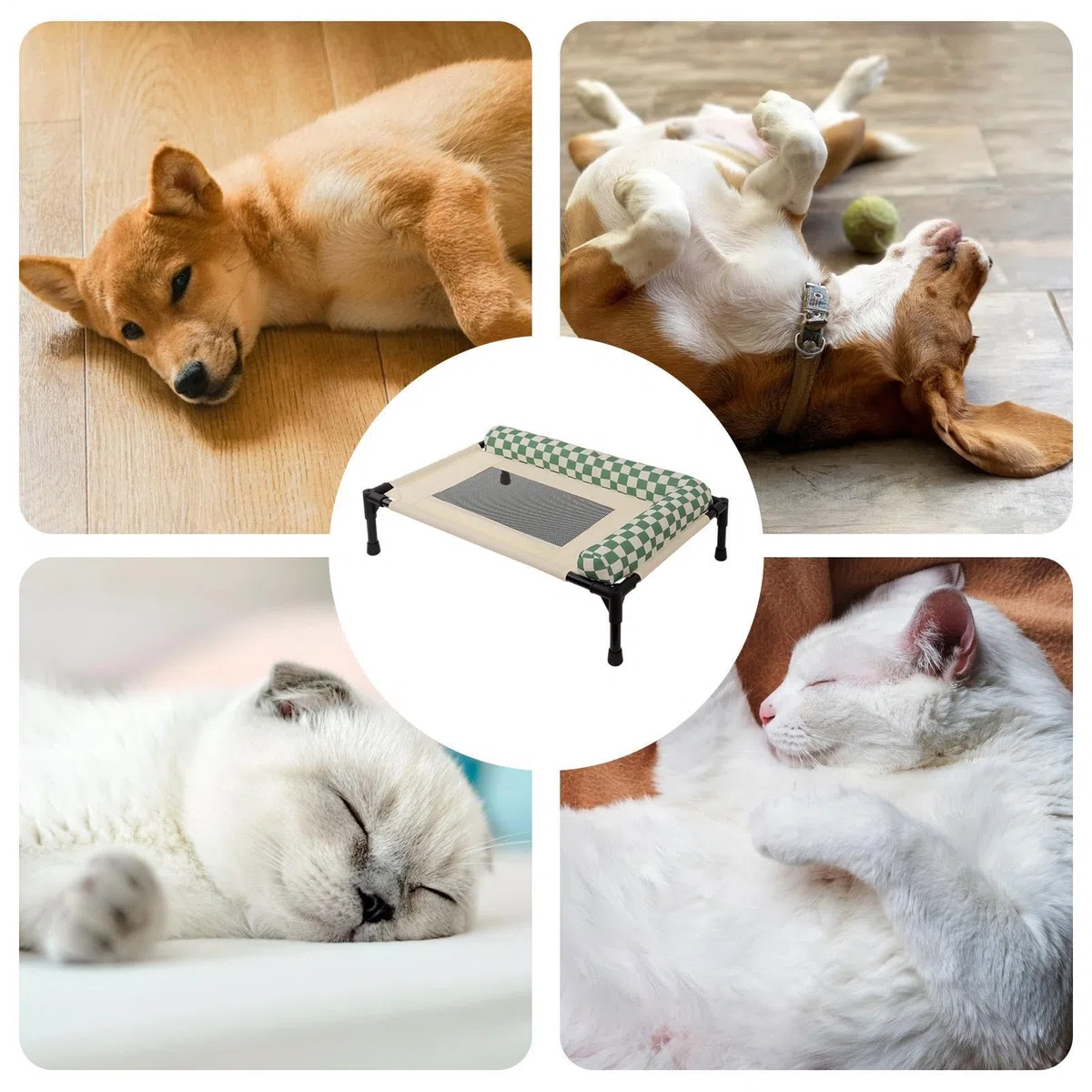 Genérico Cama Exterior Perros,Elevada Transpirable Y Lavable - Cama para Perros de Exterior Antideslizante - para Cachorros, Gatos, Patio, Césped, Playa, Camping, Hogar, Suelo, Verano