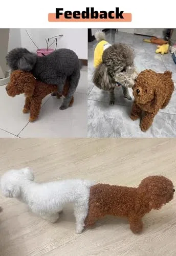 Juguete de peluche interactivo de silicona para perros, para aparearse, pareja empática para dormir, Schnauzer miniatura/bichón frise