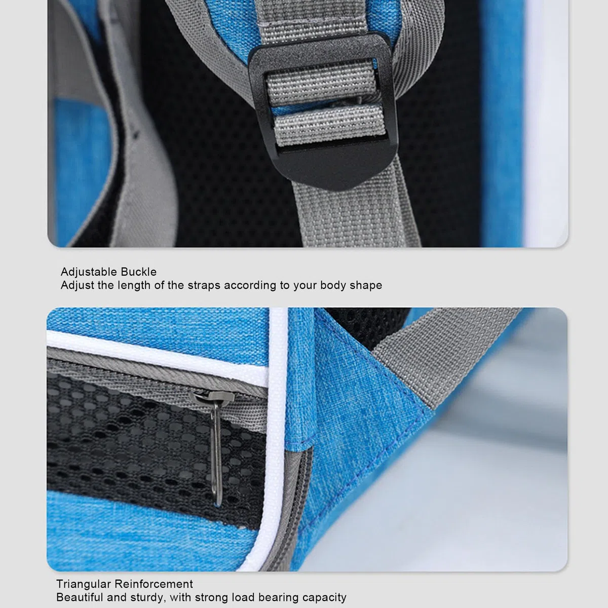 Portabicicletas para Mascotas, Cesta Frontal Expandible con Soporte para Manillar de Liberación Rápida, Tela Oxford Resistente Al Agua para Perros de hasta 8kg (Blue)