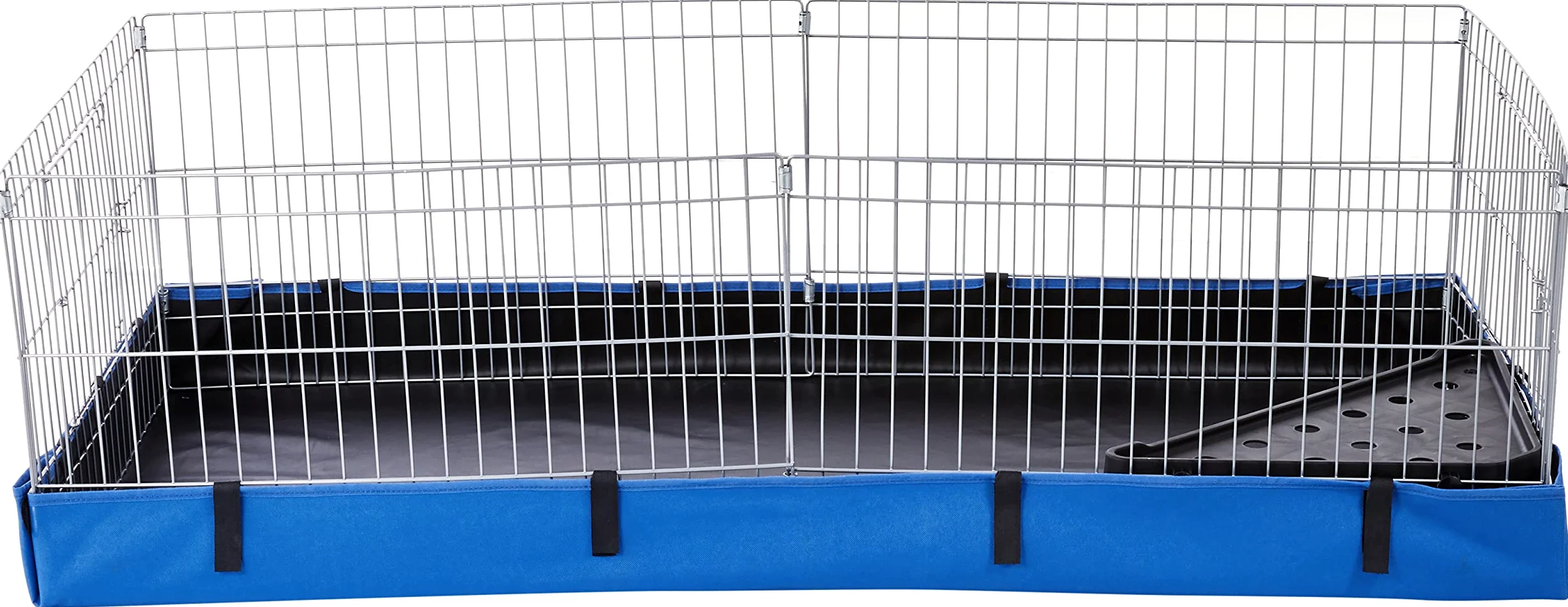 Amazon Basics Jaula para mascotas Cobaya con fondo de lona, A Prueba De Fugas, azul, 118 x 35 x 60 cm (L x An x Al)