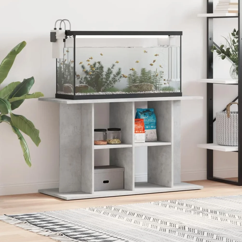 vidaXL Soporte para Acuario de hormigón Gris 100x40x60 cm de Madera sintética