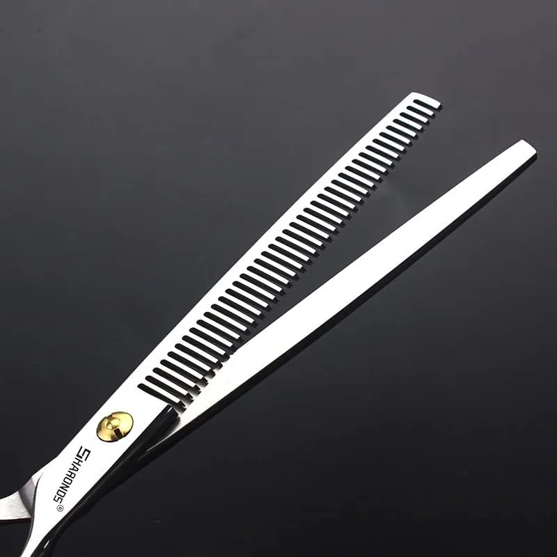 Juego de Tijeras Profesionales para Mascotas 7/7.5 Pulgadas - 440C Japonés para Perros - Corte de Pelo y Escultura (7.5 Pulgadas, 2 Piezas-C)