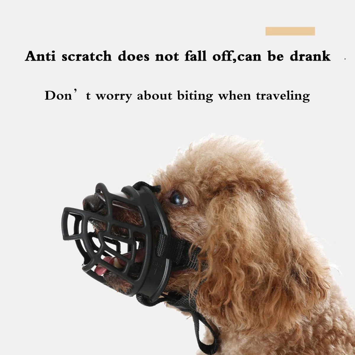 Bozal para Perros, Bozal for Perros Grandes, bozal for pequeños, Transpirable, Ajustable, Acolchado, Permite jadear y Beber, Resistente a la abrasión(No. 1)